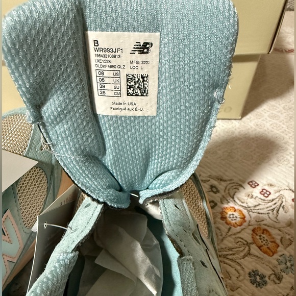 NEW BALANCE JOE FRESHGOODS WMNS 993 MADE IN USA PERFORMANCE ART ARCTIC BLUE Sz 8 - Picture 9 of 11